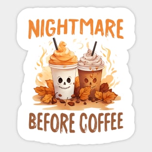 Halloween Nightmare Coffee Sticker